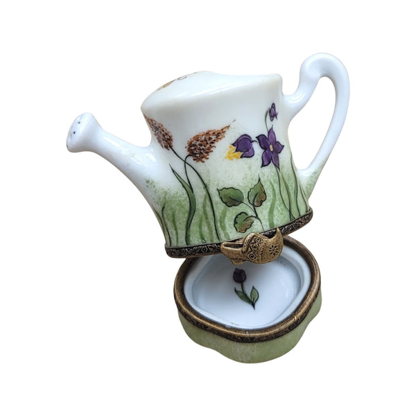Watering Can Garden Delight Porcelain Limoges Limoges Box garden flowers French Trinket Box