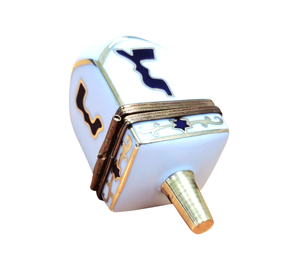 White Dreidel Limoges Treasure Porcelain Limoges religion spirit Limoges Box jewish French Trinket Box