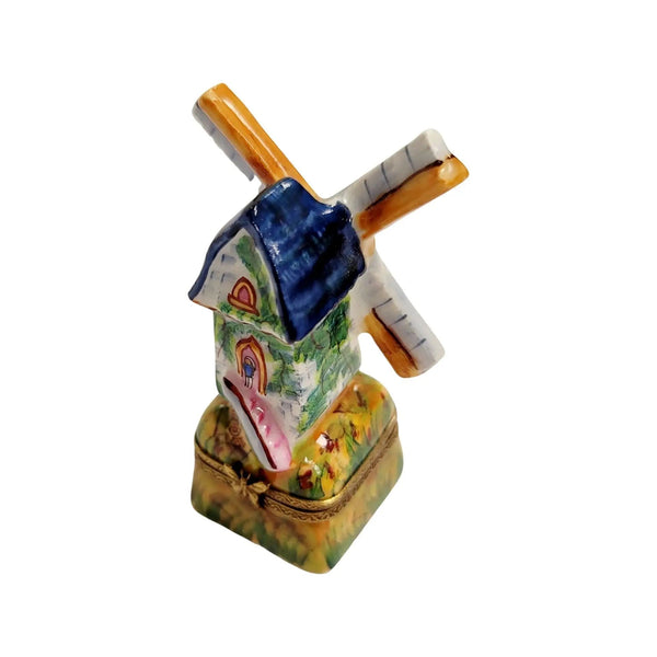 Windmill Delight Porcelain Treasure Porcelain Limoges Beach Ocean World Travel French Trinket Box