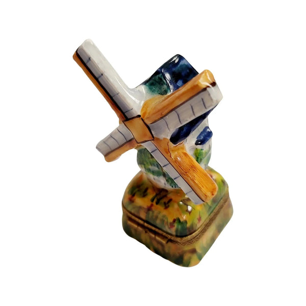 Windmill Delight Porcelain Treasure Porcelain Limoges Beach Ocean World Travel French Trinket Box