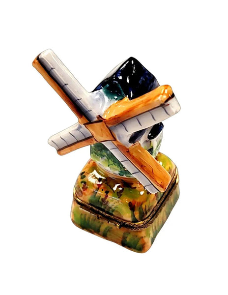 Windmill Delight Porcelain Treasure Porcelain Limoges Beach Ocean World Travel French Trinket Box