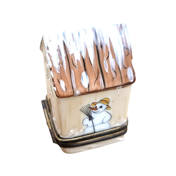 Winter Garden Shed Elegance Porcelain Limoges xmas winter Home French Trinket Box