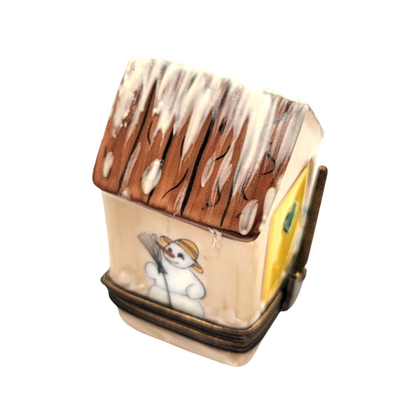 Winter Garden Shed Elegance Porcelain Limoges xmas winter Home French Trinket Box