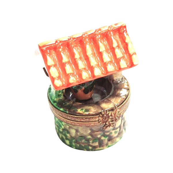 Wishing Well Porcelain Treasure Porcelain Limoges garden home French Trinket Box