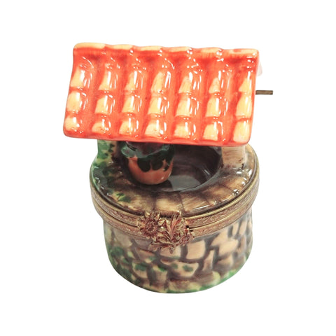 Wishing Well Porcelain Treasure Porcelain Limoges garden home French Trinket Box