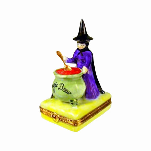 Witch Brew Artoria Porcelain Limoges halloween witch French Trinket Box