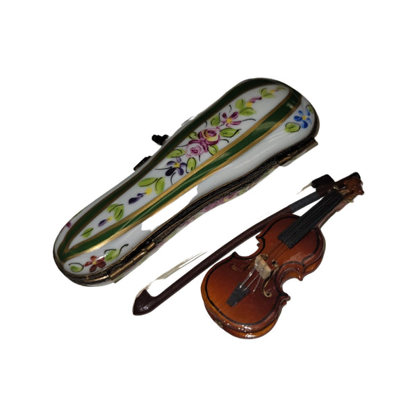 Wood Violin Porcelain Limoges Box Porcelain Limoges Music LIMOGES BOXES dance French Trinket Box