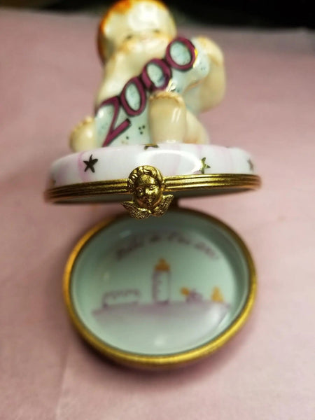 Year 2000 Baby Girl Figurine Porcelain Limoges baby maternity limoges boxes French Trinket Box