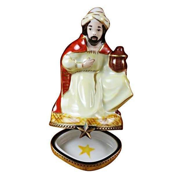 Yellow King Wiseman Limoges Box Porcelain Limoges nativity French Trinket Box