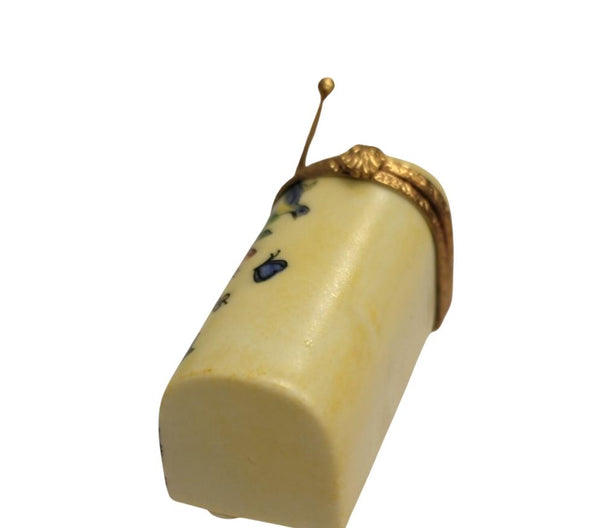 Yellow Mailbox With Book Limoges Box Porcelain Limoges Garden home French Trinket Box