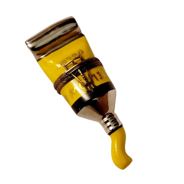 Yellow Paint Tube Limoges Box Porcelain Limoges fine art painting French Trinket Box