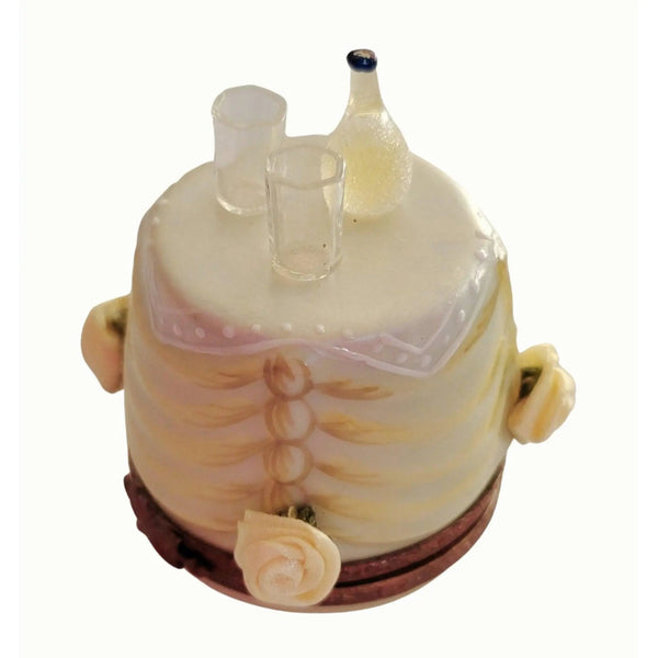 Yellow Rose Champagne Trinket Box Porcelain Limoges traditional wedding special home furniture limoges boxes French Trinket Box