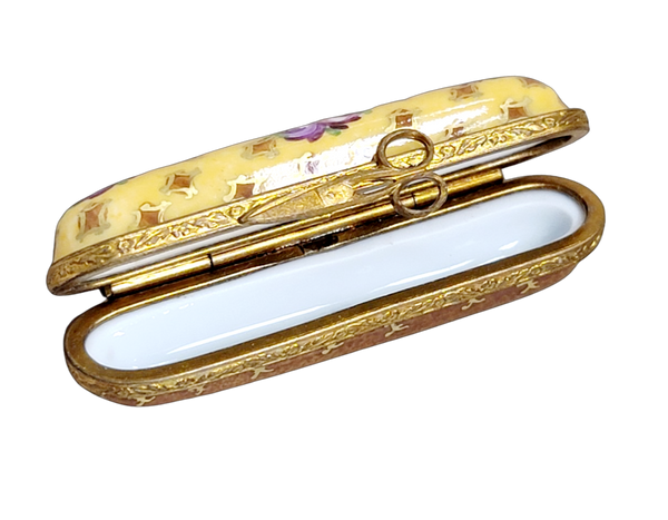 Yellow Roses Porcelain Treasure Porcelain Limoges Traditional Home French Trinket Box