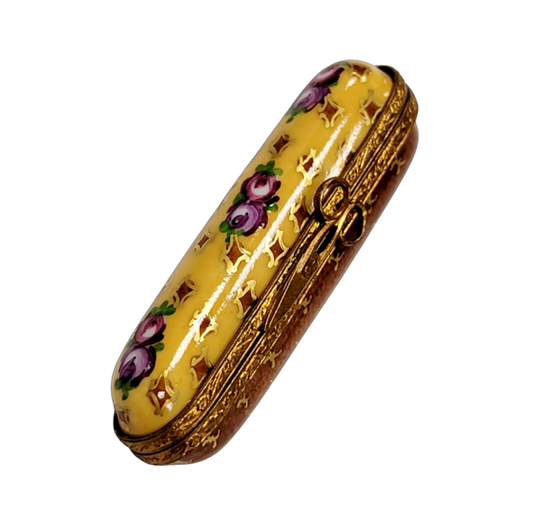 Yellow Roses Porcelain Treasure Porcelain Limoges Traditional Home French Trinket Box