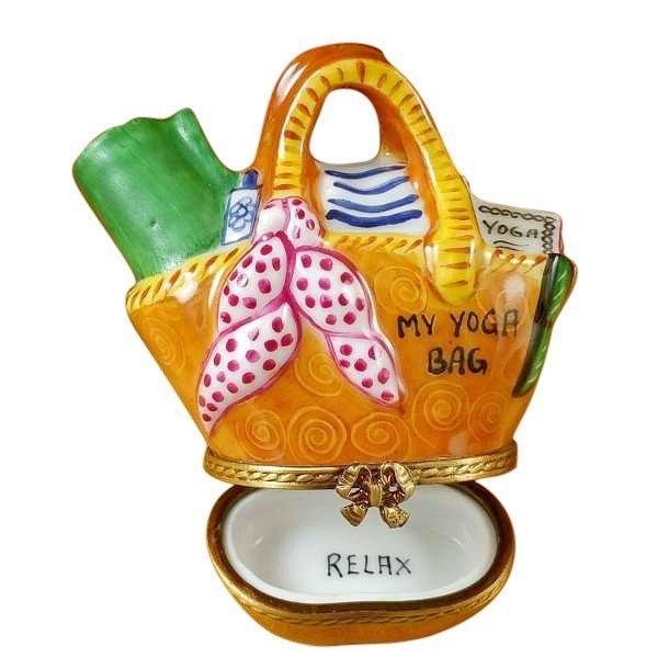 Yoga Bag limoges box Porcelain Limoges sports bag limoges box French Trinket Box