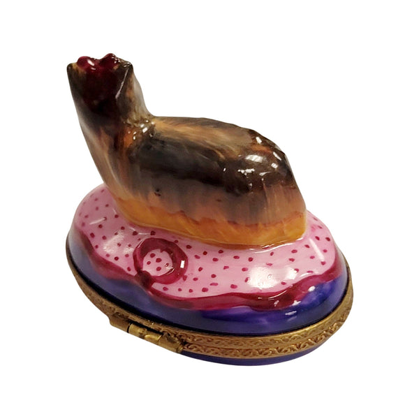 Yorkshire Terrier Limoges Box Porcelain Limoges dog French Trinket Box