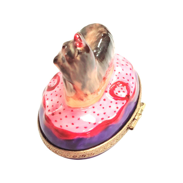 Yorkshire Terrier Limoges Box Porcelain Limoges dog French Trinket Box
