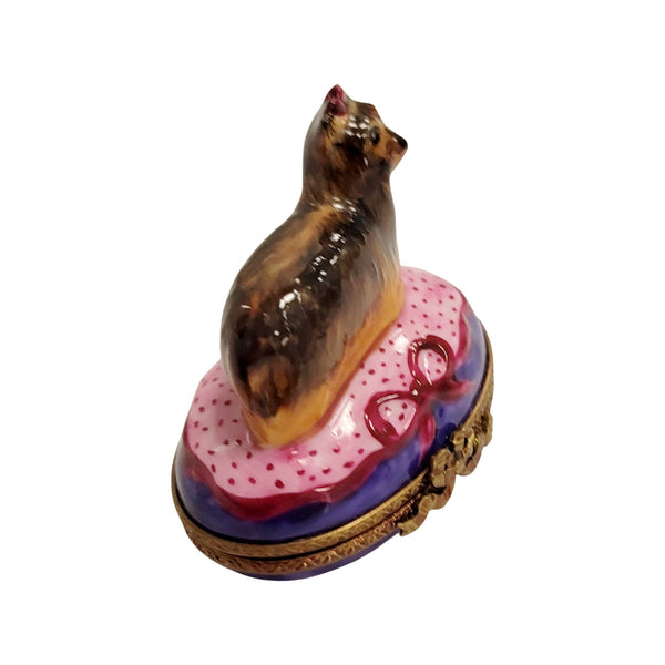 Yorkshire Terrier Limoges Box Porcelain Limoges dog French Trinket Box