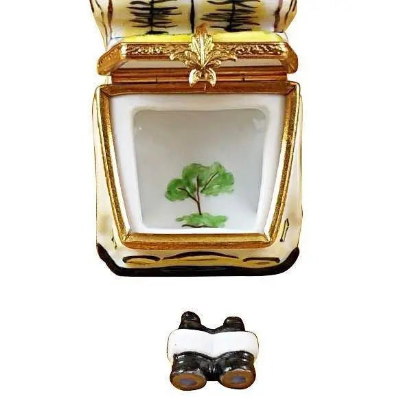 Africa Safari Vehicle with Binoculars Porcelain Limoges travel vehicle limoges boxes French Trinket Box