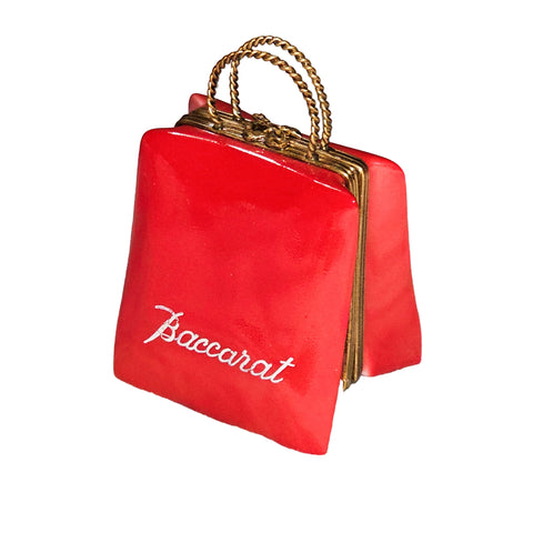 Baccarat Luxury Shopping Bag Porcelain Limoges purse Bag French Trinket Box