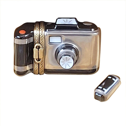 Camera with Removable Film Porcelain Limoges beach travel French Trinket Box