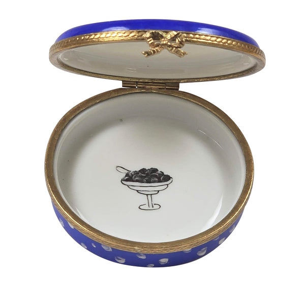 Cavier in Can Porcelain Limoges food French Trinket Box