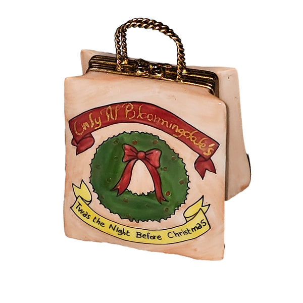 Christmas Fireplace Shopping Bag Limoges Box with Stockings, view 4