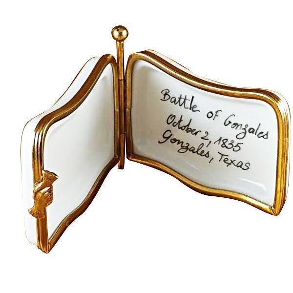 Come and Take It Flag Porcelain Limoges united states texas patriotic French Trinket Box