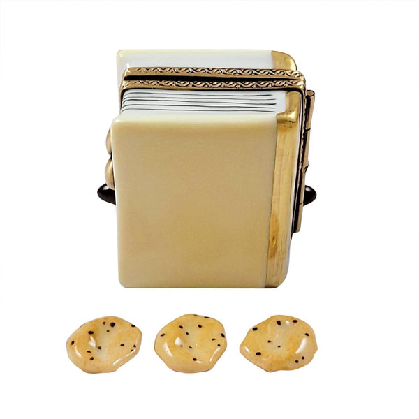 Cookbook with Rolling Pin Porcelain Limoges Home Food Mother Dessert French Trinket Box