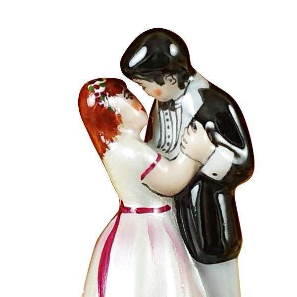 Dancing Bride and Groom Porcelain Limoges Wedding Anniversary Limoges Box Bridal French Trinket Box