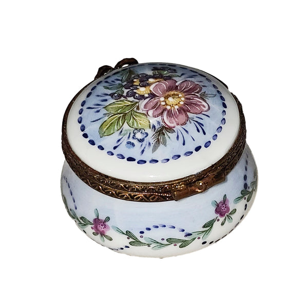 Delicate Floral Limoges Box Porcelain Limoges traditional French Trinket Box