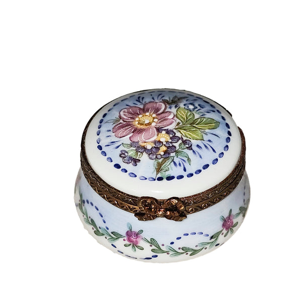 Delicate Floral Limoges Box Porcelain Limoges traditional French Trinket Box