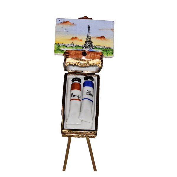 Eiffel Tower Artist Easel Box Porcelain Limoges france paris French Trinket Box