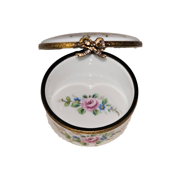 Elegant Floral Limoges Box Porcelain Limoges traditional French Trinket Box