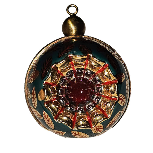 Elegant Green Leaf Ornament Porcelain Limoges Xmas Christmas Theme French Trinket Box