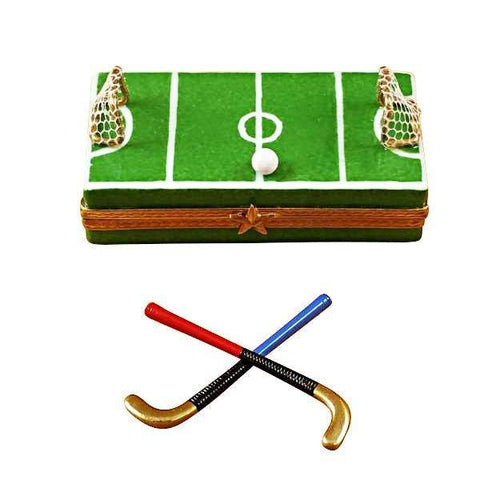 Field Hockey Porcelain Limoges sports French Trinket Box