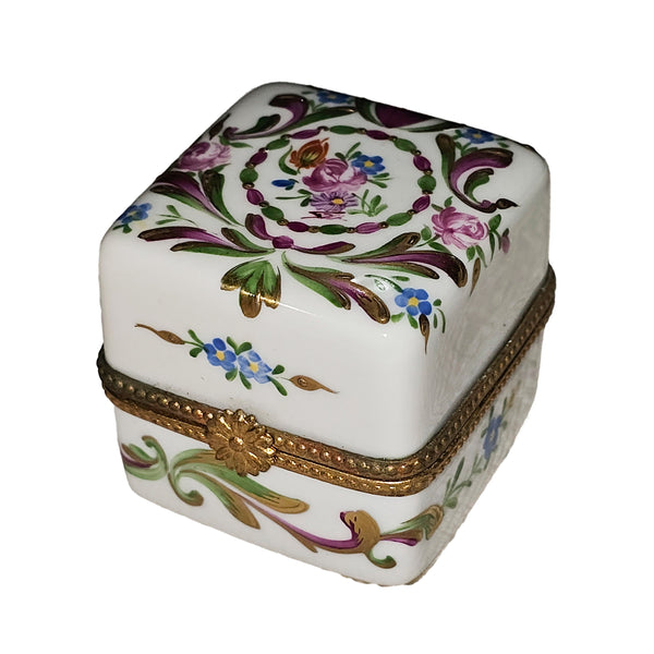 Floral Elegance Limoges Box Porcelain Limoges traditional French Trinket Box