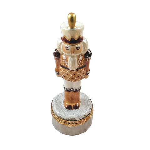 Gingerbread Nutcracker Porcelain Limoges xmas theme Limoges Box nutcracker French Trinket Box