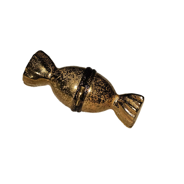 Golden Candy Delight Box Porcelain Limoges Kids Carnival Dessert French Trinket Box