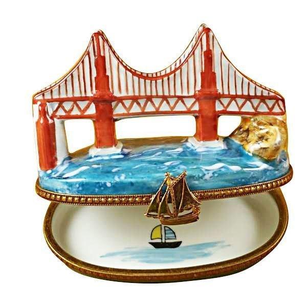 Golden Gate Bridge san francisco Porcelain Limoges Limoges Box monument French Trinket Box