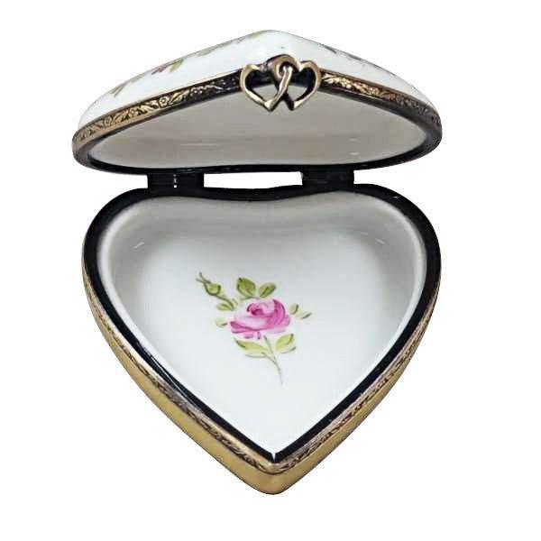 Happy Anniversary Heart Porcelain Limoges anniversary wedding French Trinket Box