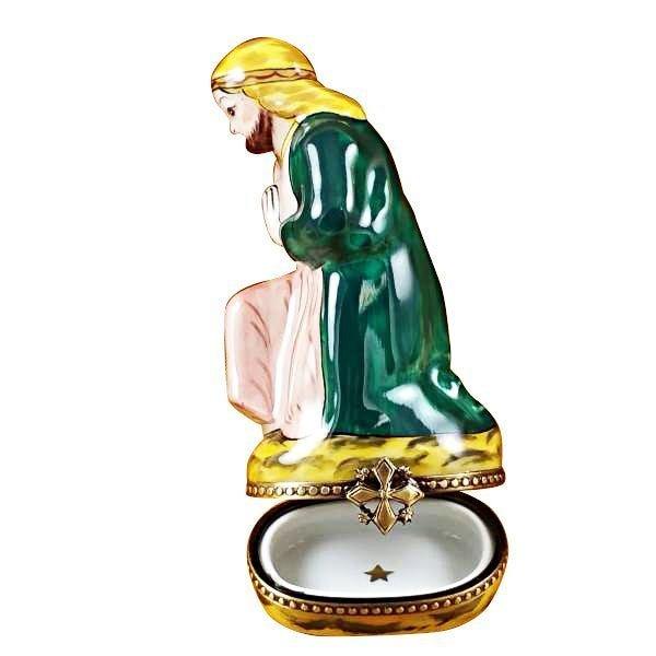 Joseph Porcelain Limoges nativity christian religious French Trinket Box