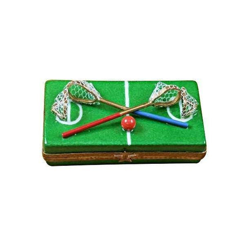 Lacrosse Field Porcelain Limoges sports travel French Trinket Box