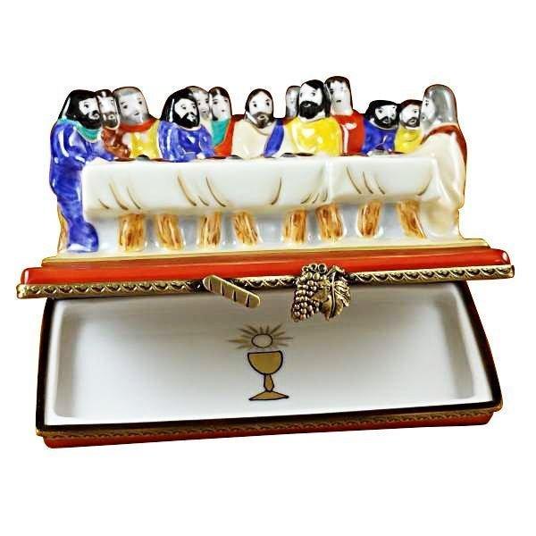 Last Supper Christian Jesus Porcelain Limoges nativity christian religious French Trinket Box
