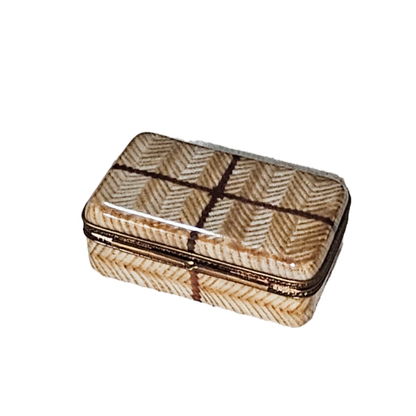 Picnic Basket with Teacups Porcelain Limoges Basket Beach Summer French Trinket Box