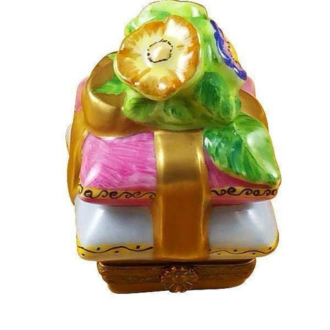 Pillow with Flowers Porcelain Limoges special occasions wedding French Trinket Box