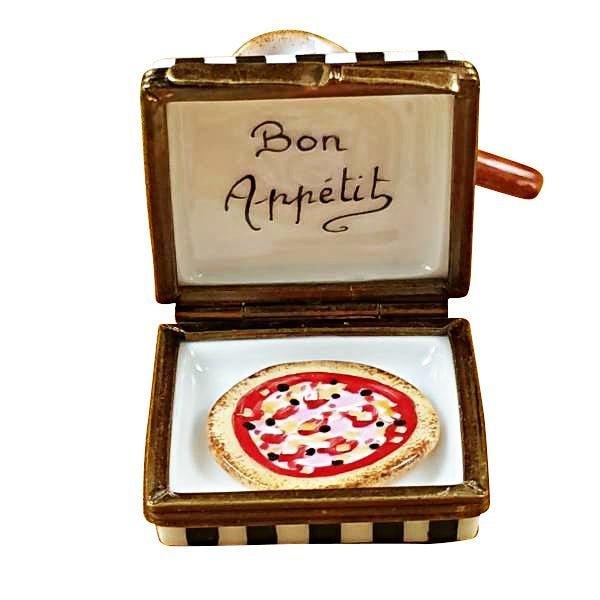 Pizza w Pizza Porcelain Limoges Food French Trinket Box
