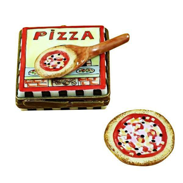 Pizza w Pizza Porcelain Limoges Food French Trinket Box