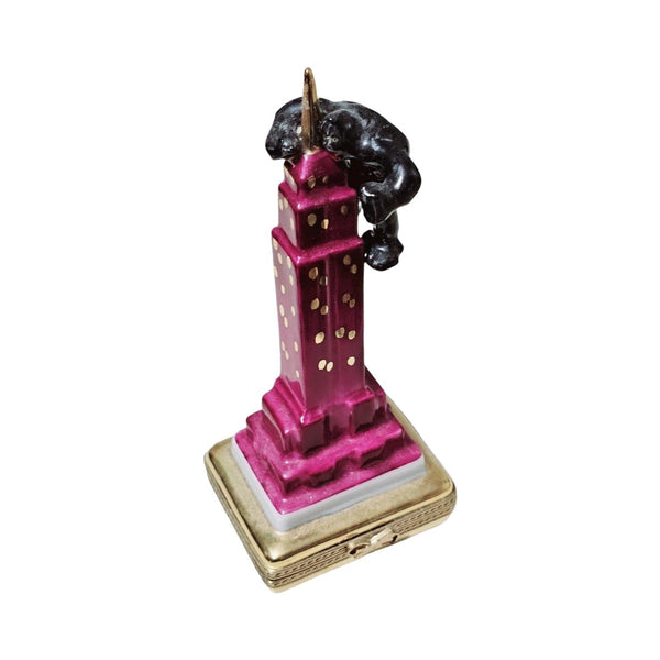 King Kong New York Tower Hand-Painted Limoges Box