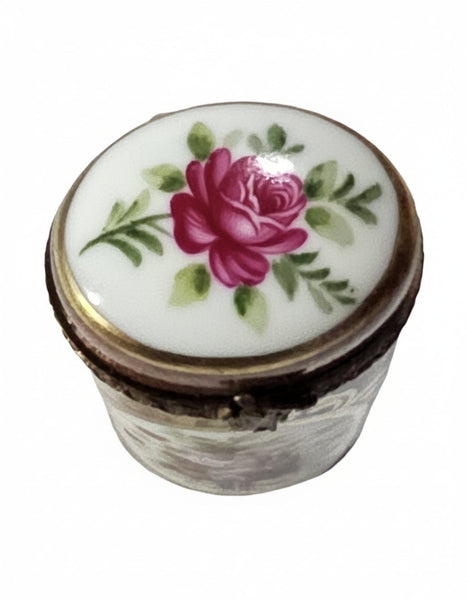 Long Cyndrical Brown Limoges Box